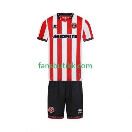 Fotballdrakt Sheffield United Barn Hjemmetrøye 2025-2026 Kortermet